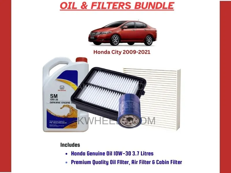 HONDA CITY 2009-2021 OIL AND FILTERS BUNDLE Image-1
