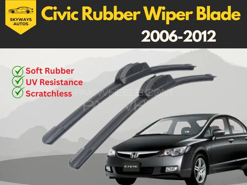 Honda Civic 2006-2012 Soft Rubber Wiper Blade  - Premium Image-1