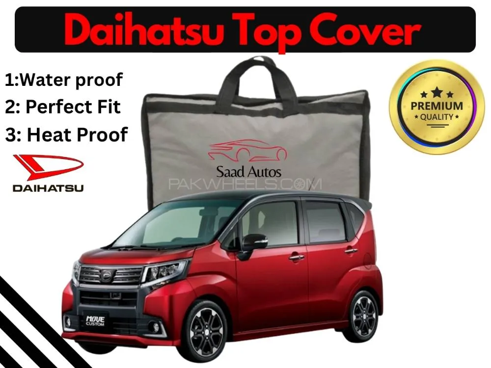 Daihatsu Move 2014-2024 Top Cover | Black | Anti-Scratch | Parachute | Heat Proof | Water Proof Image-1