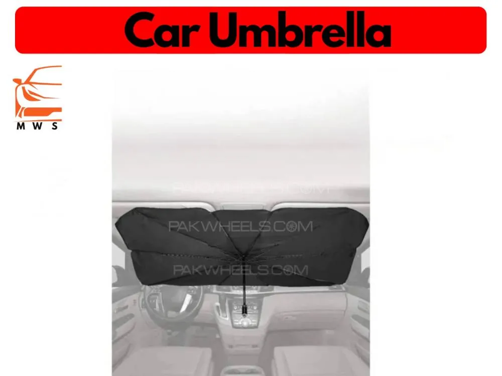 Foldable Car Sun Shade Umbrella – UV & Heat Protection for Windshield Image-1