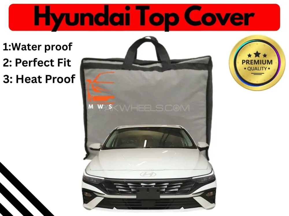 Hyundai Elantra 2018-2024 Top Cover | Black | Anti-Scratch | Parachute | Heat Proof | Water Proof  Image-1