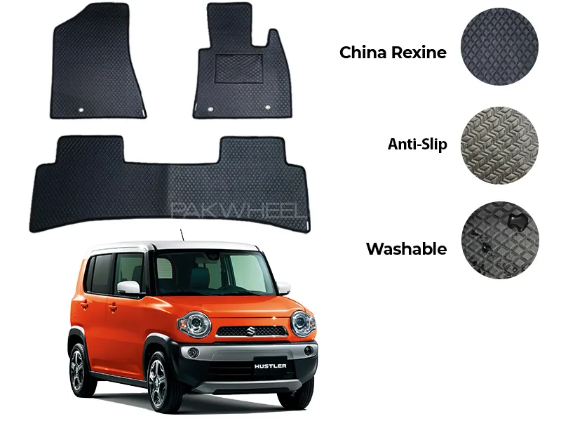 Suzuki Hustler China Rexine Floor Mat 3PCS - Model 2014-2020 Image-1
