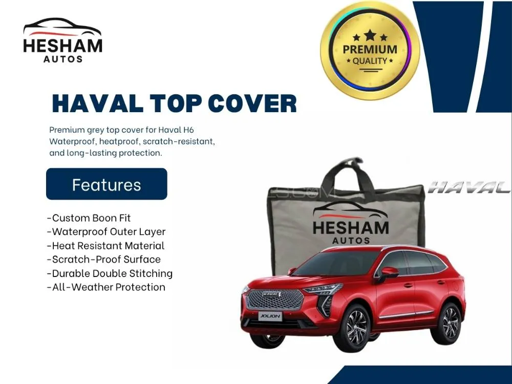 Haval Jolion 2021-2024 Top Cover | Black | Anti-Scratch | Parachute | Heat Proof | Water Proof Image-1