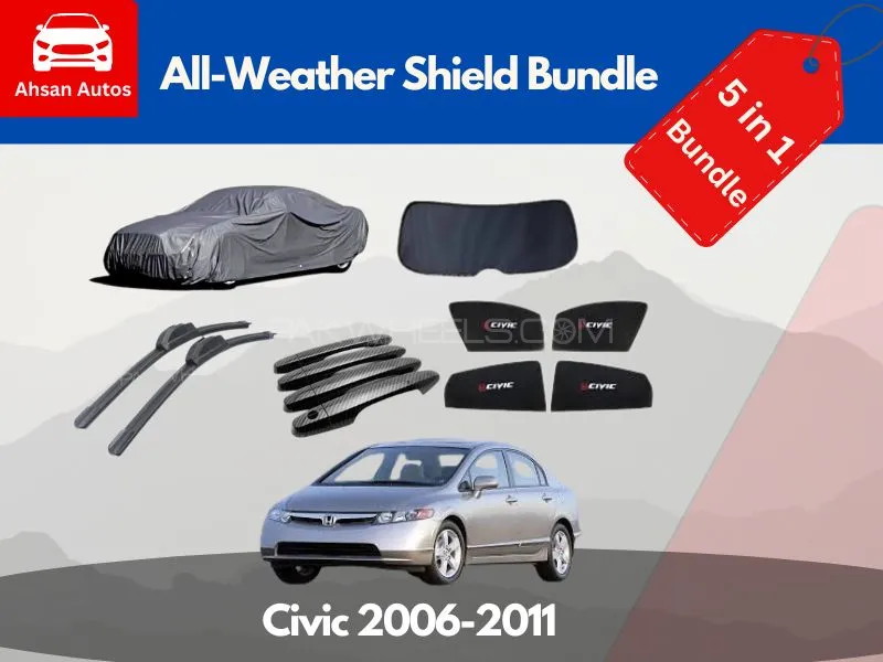 Honda Civic 2006-2011 Total Weather Guard Bundle - 5 in 1 Image-1