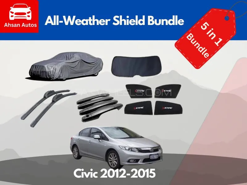 Honda Civic 2012-2015 Premium Protection Plus Bundle - 5 in 1 Image-1
