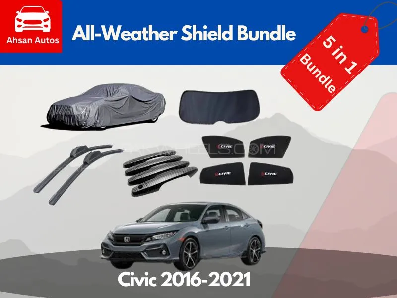 Honda Civic 2016-2021 Premium All-Weather Shield Bundle - 5 in 1 Image-1