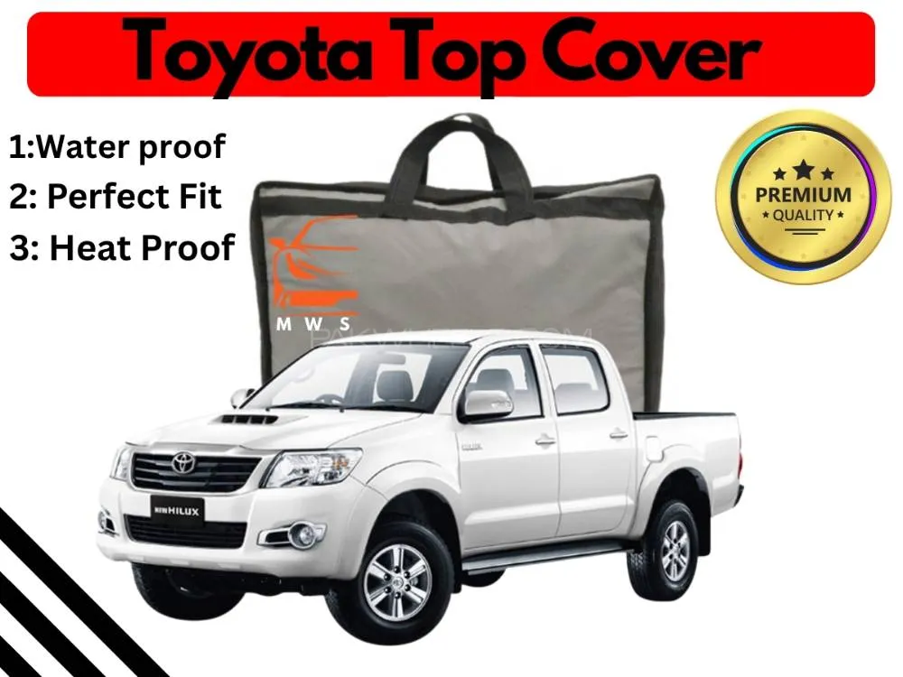 Toyota Vigo 2005-2016 Top Cover | Black | Anti-Scratch | Parachute | Heat Proof | Water Proof Image-1
