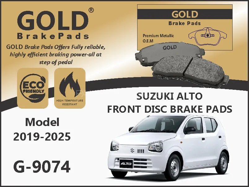 Suzuki Alto Front Premium Disc Brake Pads G-9074 Image-1