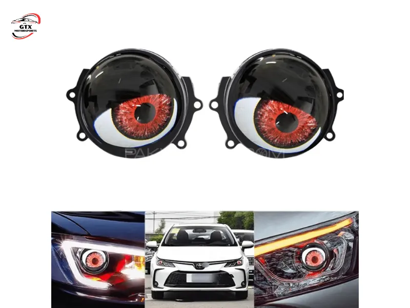 Devil Eyes 8-Pattern Dynamic LED Projector – Universal Headlight/Fog Light Image-1