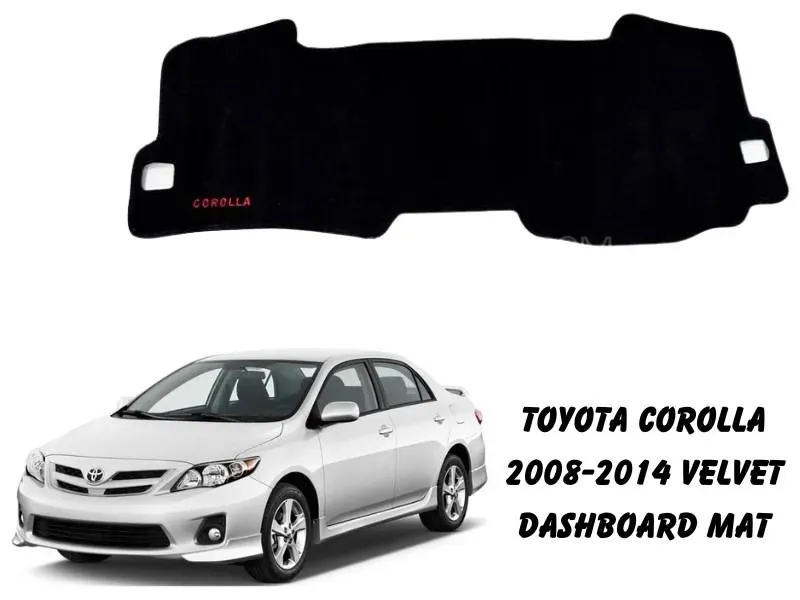 Toyota Corolla 2008–2014 Velvet Dashboard Mat – Custom Fit, Anti-Slip, UV & Heat Protection Image-1