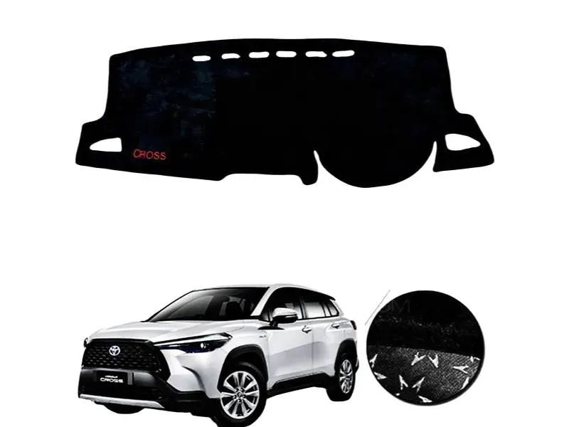 Toyota Corolla Cross 2024–2025 Velvet Dashboard Mat – Custom Fit, Anti-Slip, UV & Heat Protection Image-1