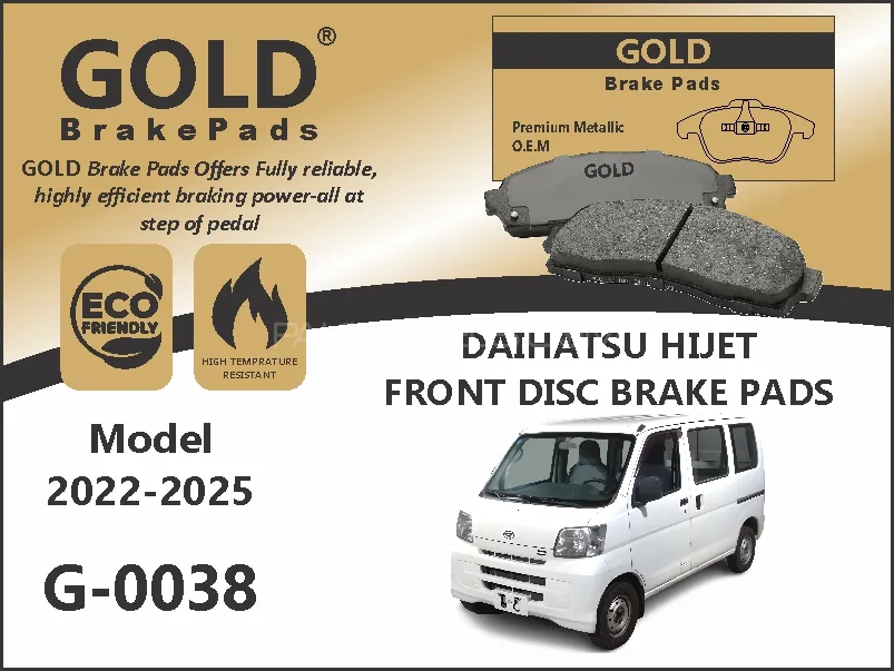 Daihatsu Hijet Front Premium Disc Brake Pads G-0038 Image-1