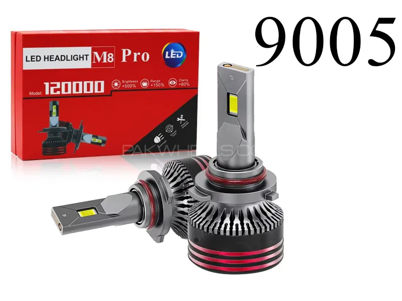 M8 Pro Max  9005 120W 6000k 12v 24v Truck Automotive CSP Canbus Car Led Headlight Bulb Image-1