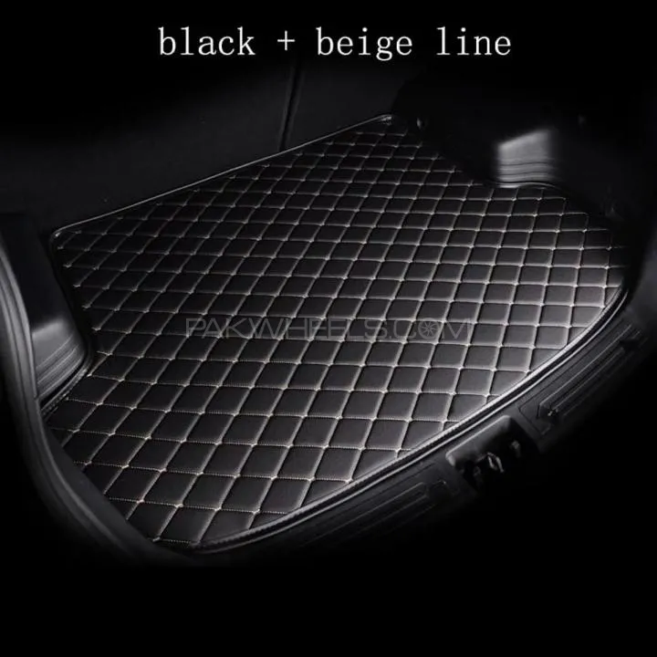 (5 SEATER)  Changan Oshan X7 7D Eco Trunk Mat Black with Black Stitch Model  Image-1