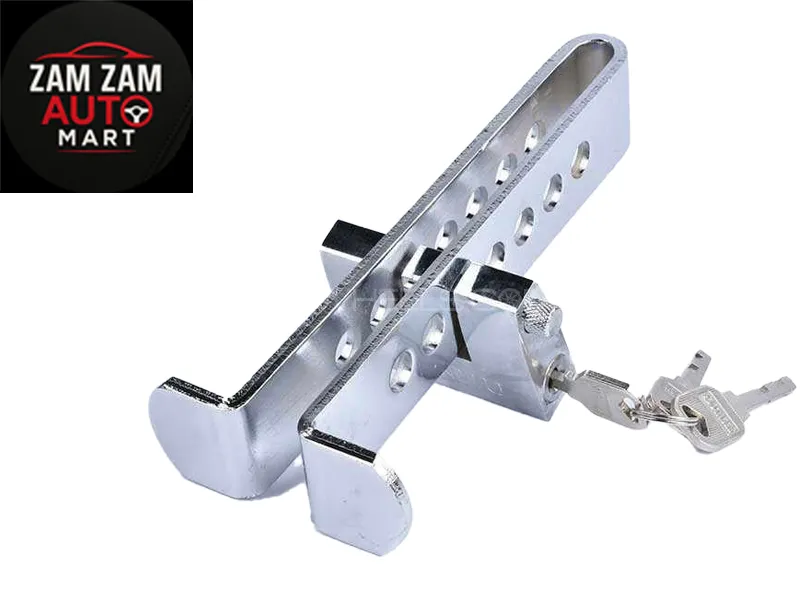 Anti-Theft Universal Steel Pedal lock for Brake & Clutch Pedals Image-1