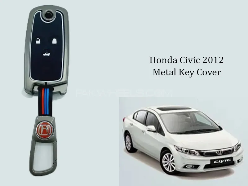 Honda Civic 2012 Premium Metal Car Key Cover Luxury Zinc Alloy Car Key Case Image-1