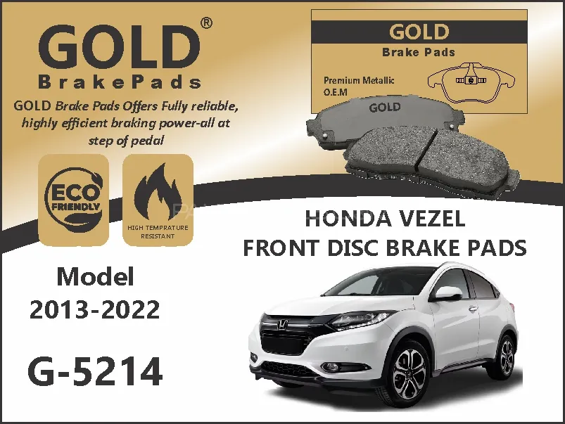 Honda Vezel Rear Premium Disc Brake Pads G-5266 Image-1