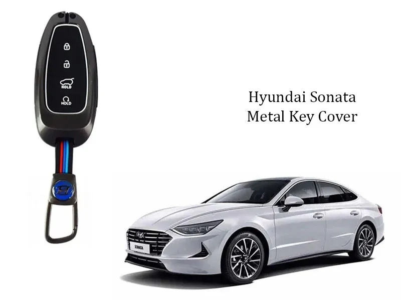 Hyundai Sonata Premium Metal Car Key Cover Luxury Zinc Alloy Car Key Case Image-1