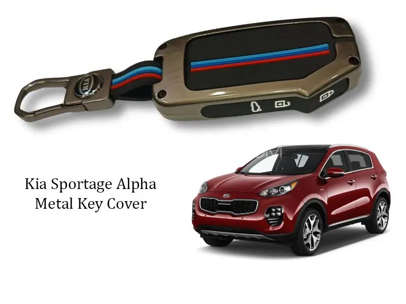 Kia Sportage Alpha Premium Metal Car Key Cover Luxury Zinc Alloy Car Key Case Image-1