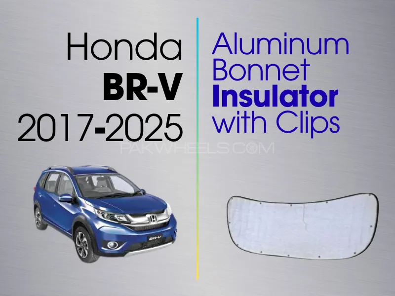 Premium High-Quality Aluminum Bonnet Insulator with Clips for Honda BR-V Image-1