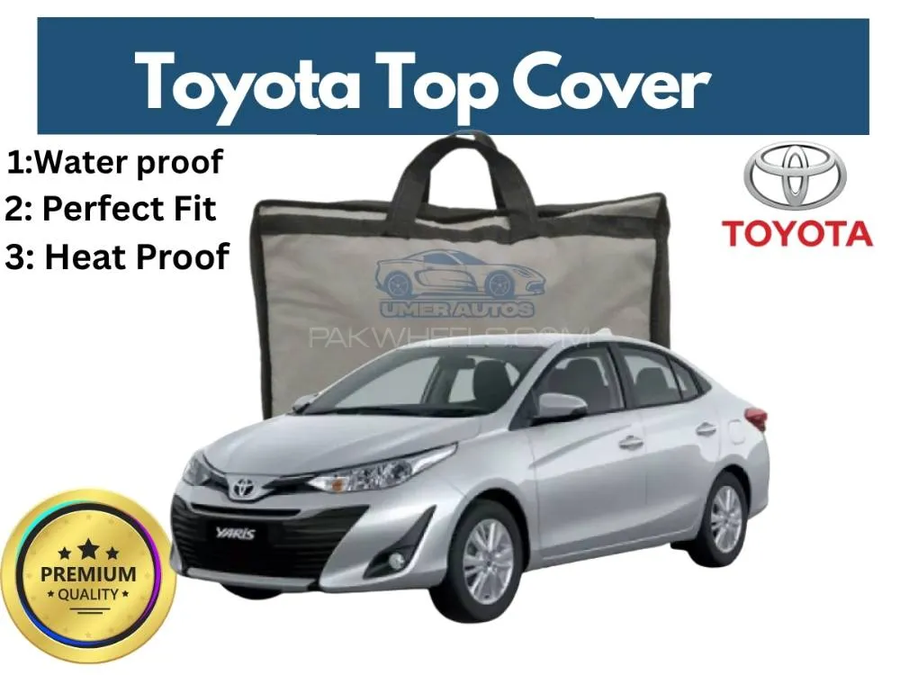 Toyota Yaris Top Cover | Black | Waterproof | Scratch Resistant Parachute Fabric Image-1