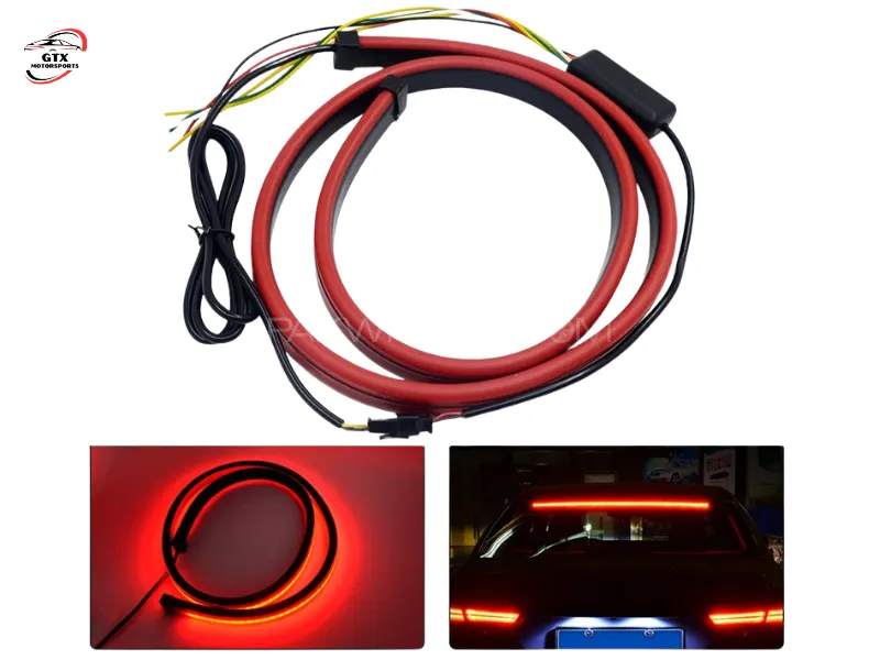 Universal High Mount Brake Light – LED Third Stop Lamp for Car Rear Window Image-1