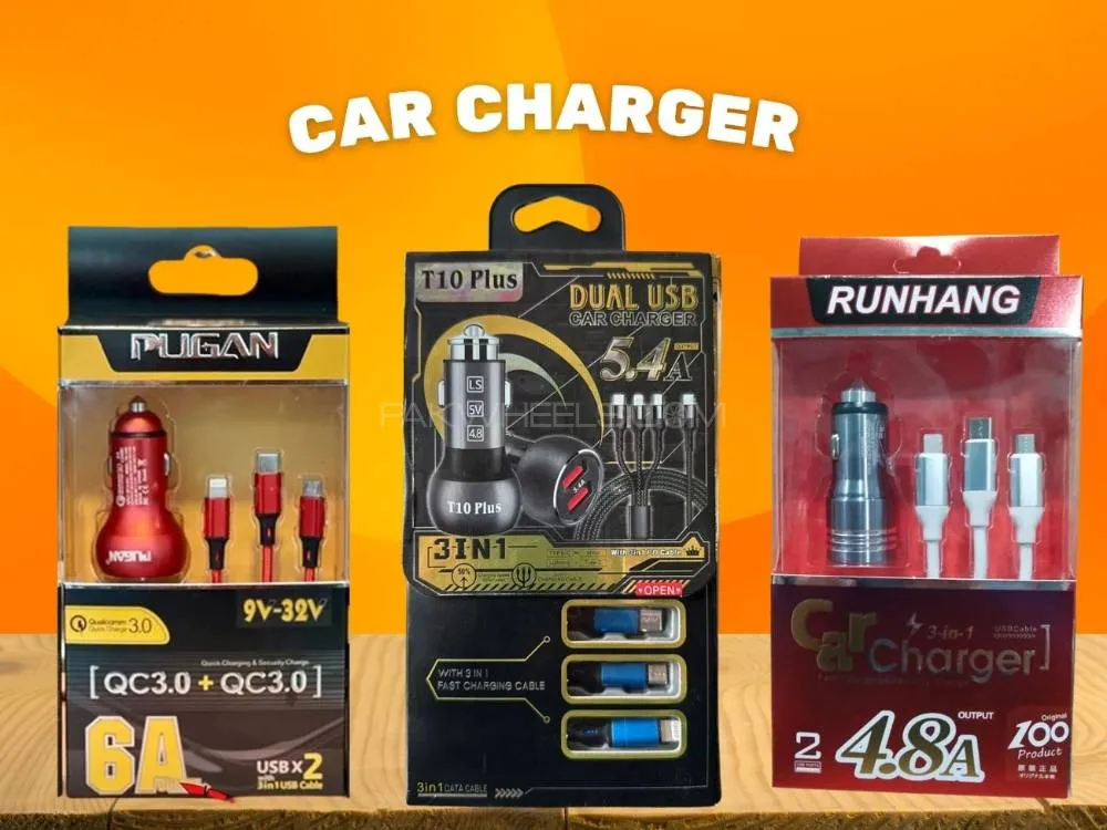 Buy any 1 pc-Pugan Runhang T10 Plus Fast Car Charger | Dual USB Quick Charging Adapter  Image-1