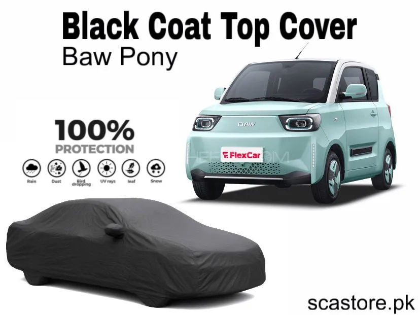 Baw Pony Black Coat Top Cover – Full Body Protection Image-1
