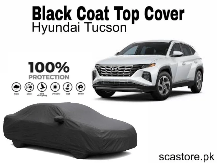 Hyundai Tucson Black Car Top Cover For Full Body Protection Image-1