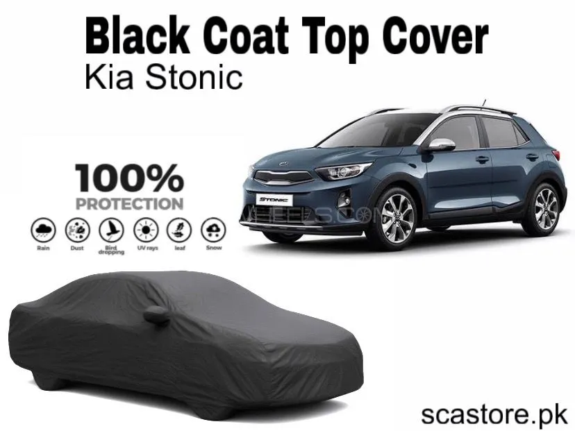 Kia Stonic Black Car Top Cover For Full Body Protection Image-1