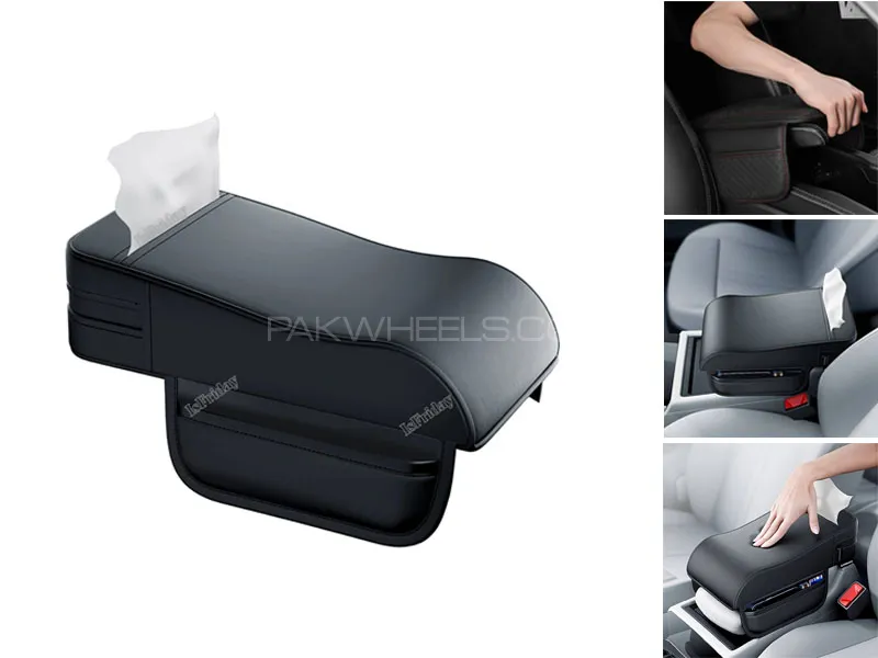 Multifunctional Armrest Box with Tissue box Image-1