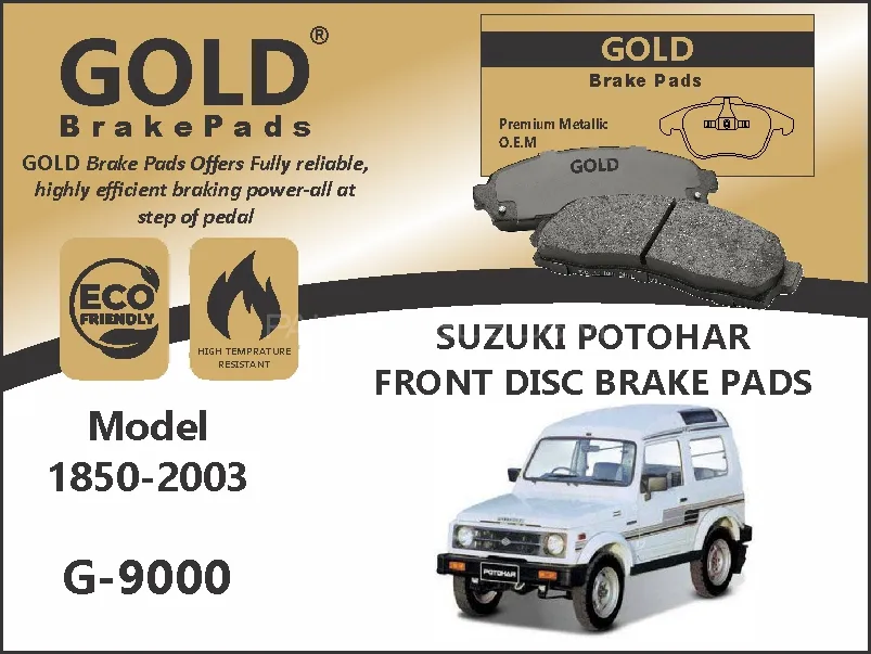 Suzuki Potohar Front Premium Disc Brake Pads G-9000 Image-1