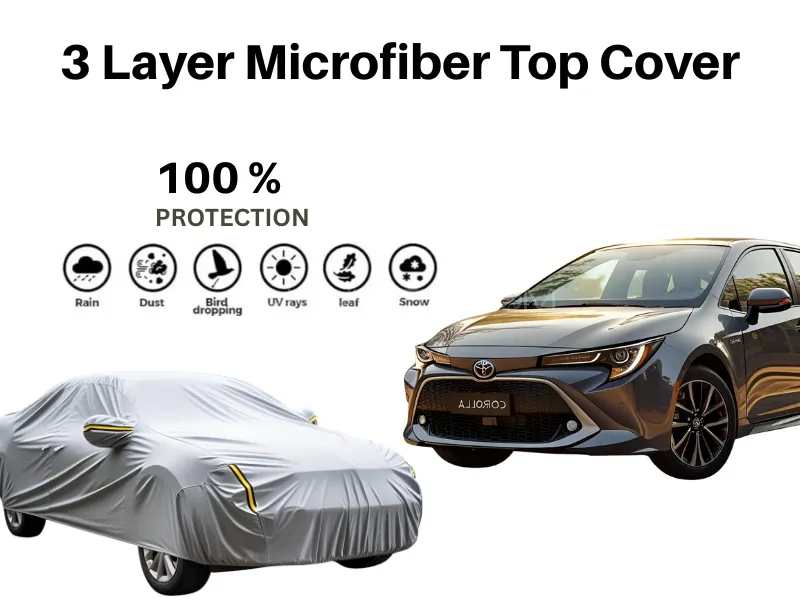 Premium Car Top Cover for Toyota Corolla 2014-2025 – Microfiber Edition Image-1