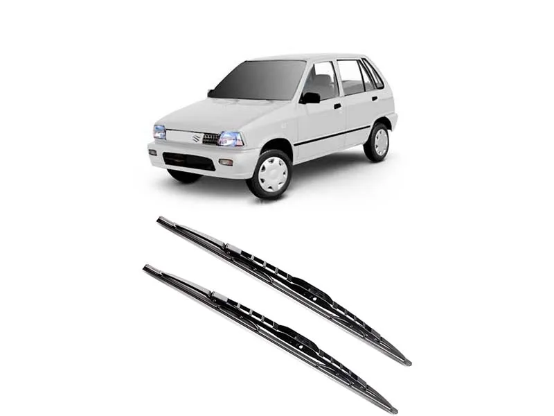 Suzuki Mehran Wiper Blade Metal Type 2pc Image-1