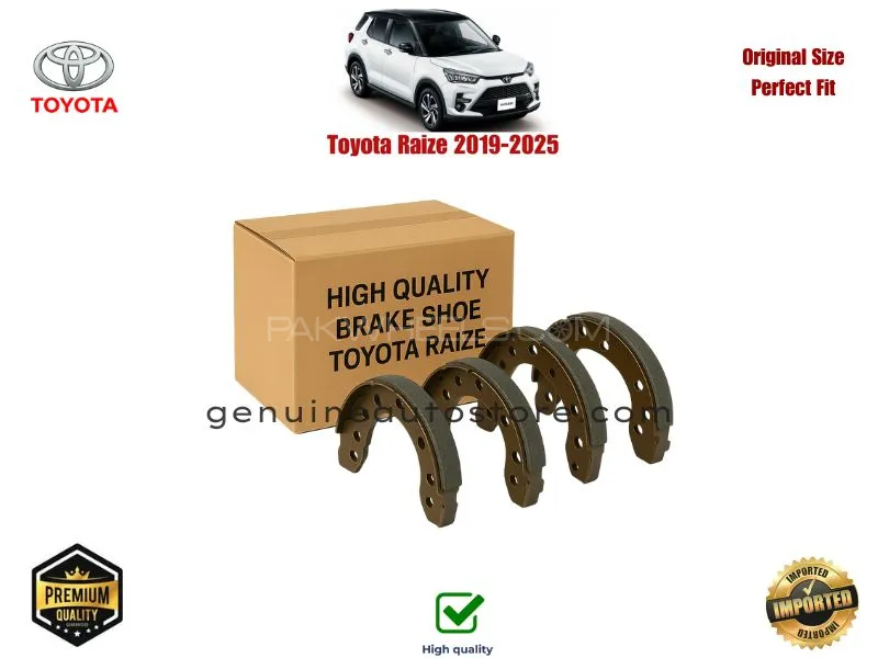 TOYOTA RAIZE 2019-2025 REAR BRAKE SHOE PREMIUM QUALITY - IMPORTED Image-1