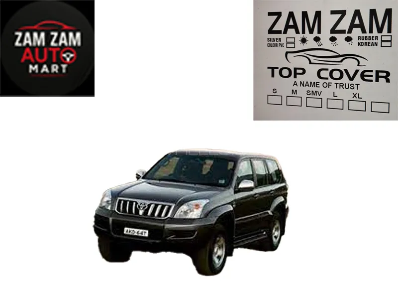 Prado Car High Quality Black Rubber coated top Cover Image-1