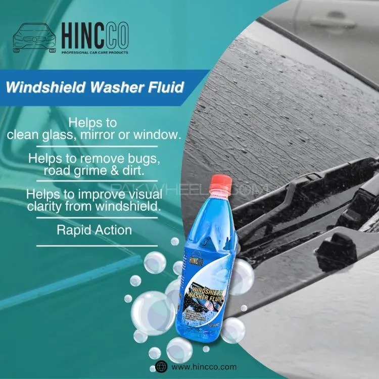 Windshield Fluid - Car Washer Fluid - Wiper Refill Fluid - Windshield Washer Fluid - 1 Lit - Hincco Image-1