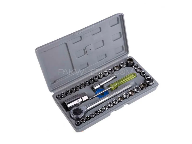 Original Aiwa 40 Pcs Combination Socket Wrench Set Tool Kit Image-1