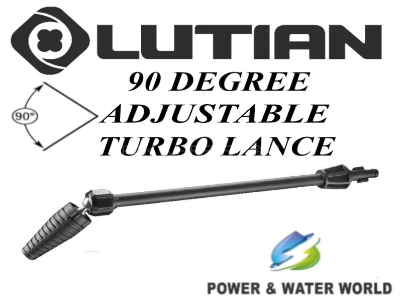 LUTIAN - 90 Degree Adjustable Turbo Rotating Dirt Blaster Lance Attachment For High Pressure Washers Image-1