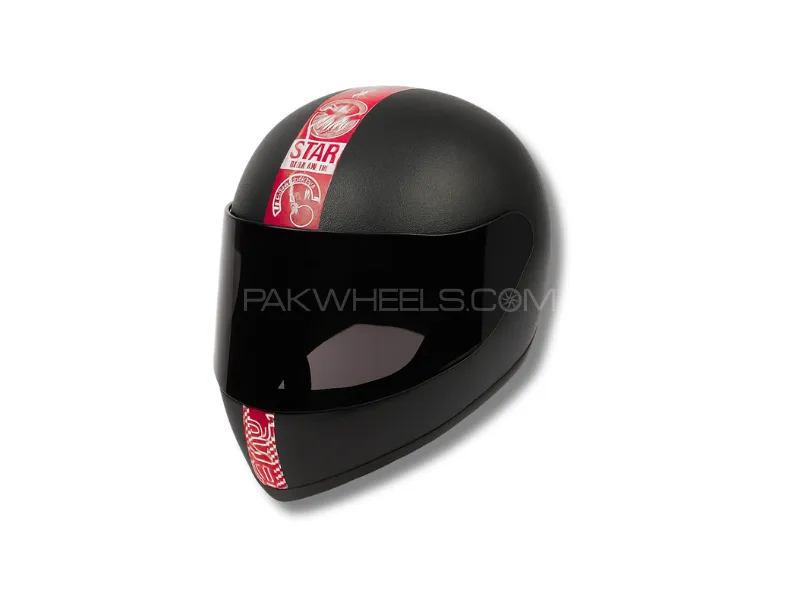 BJI Star Full-Face Motorcycle Helmet – Black with Random Color Graphics Image-1