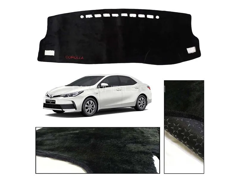 Velvet Car Dashboard Cover Non Slip For Toyota Corolla 2014 - 2021 Image-1