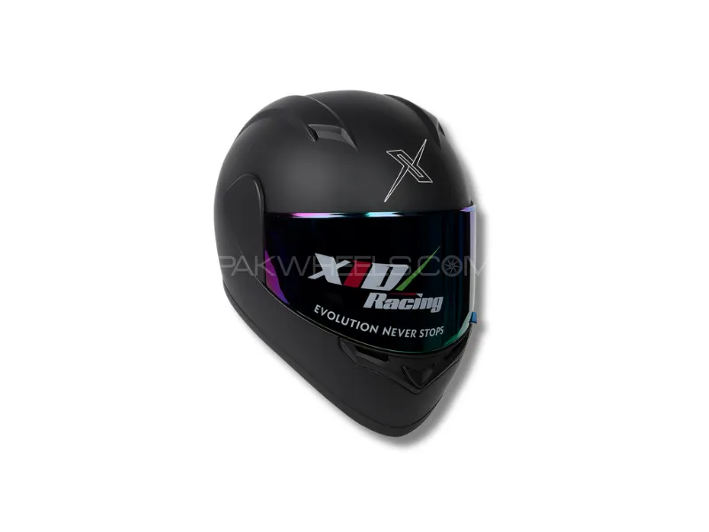 X1D Racing Full-Face Motorcycle Helmet – Matte Black Image-1
