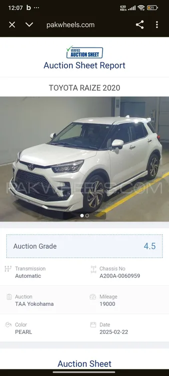 Toyota Raize 2020 for Sale in Lahore Image-1
