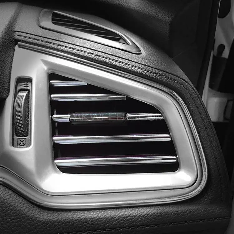 10Pcs Universal Car Air Conditioner Decorative U Shape Moulding Strips Silver Image-1