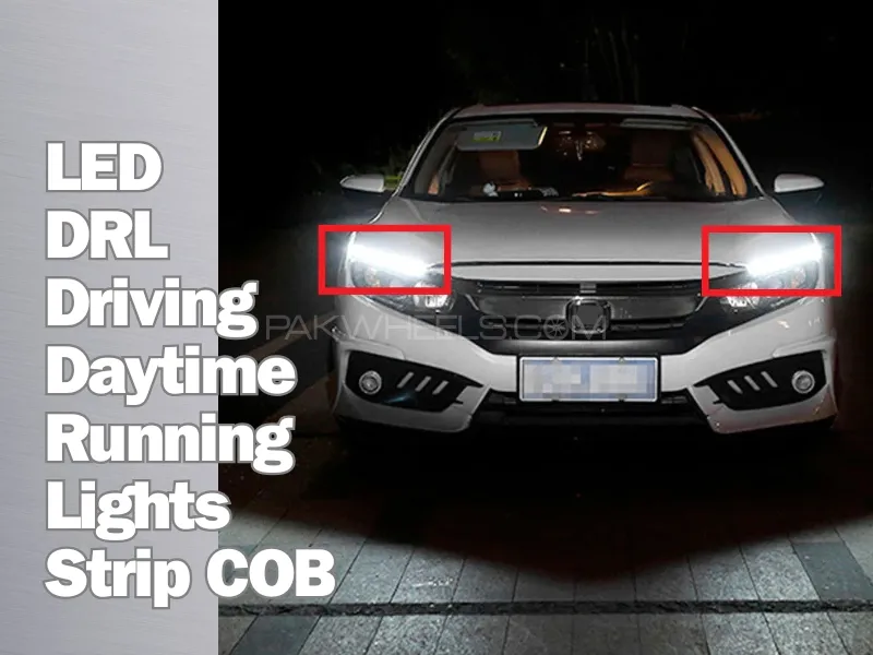 LED | DRL | Driving | Daytime Running Lights | Strip COB 2 Pcs Set Image-1
