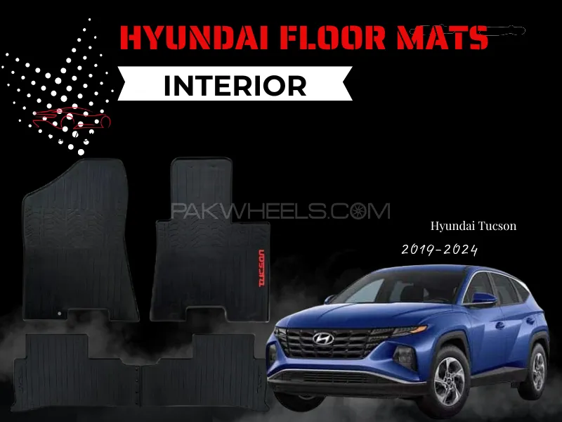 HYUNDAI TUCSON 2019–2024 | Premium Rubber Full Fitting Car Latex Mat | All-Weather Floor Protection Image-1