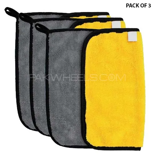 Microfiber Cloth 40x40 Soft Cloth 600GSM  Pack of 3 Image-1