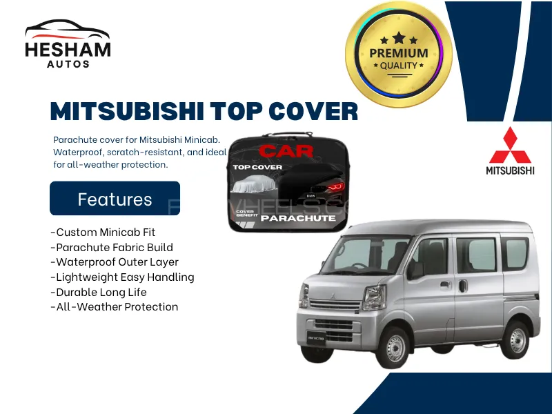 Mitsubishi Minicab Top Cover | Parachute Fabric | Waterproof | Lightweight | Durable Protection Image-1