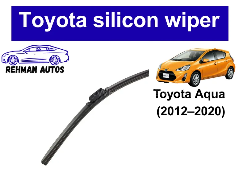 Silicone Wiper Blades (Pair) for Toyota Aqua 2012–2020 – Smooth & Streak-Free Wipe Image-1