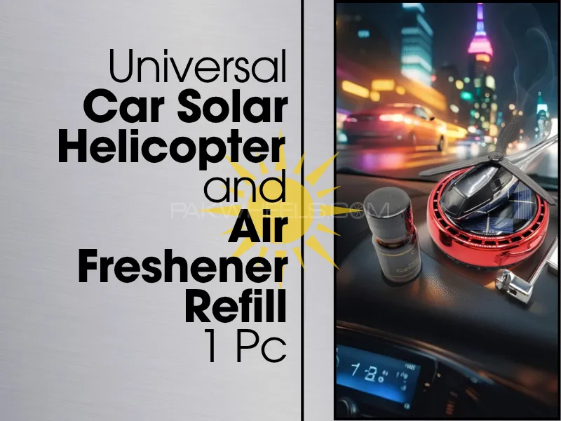Universal Car | Solar Helicopter | and | Air Freshener | Refill. Image-1